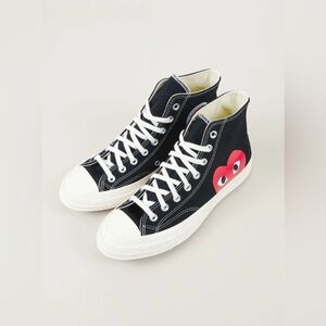 COMME des GARCONS PLAY Converse Chuck Taylor High Tops in Black 5